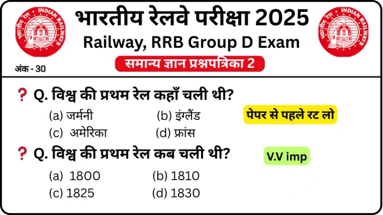 RRB Group D Exam 2025 Practice SET 2 for Railway Group D CBT Exam